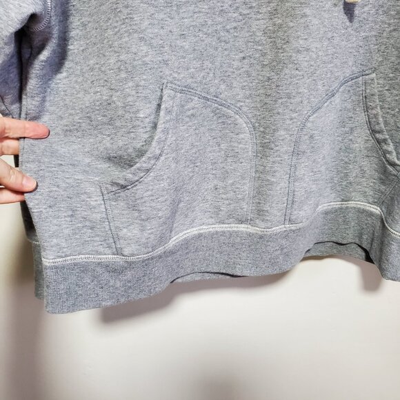 FREE ASSEMBLY Double Pocket Hoodie Sweatshirt Loose Fit Fleece Grey Womens Large - Picture 6 of 12